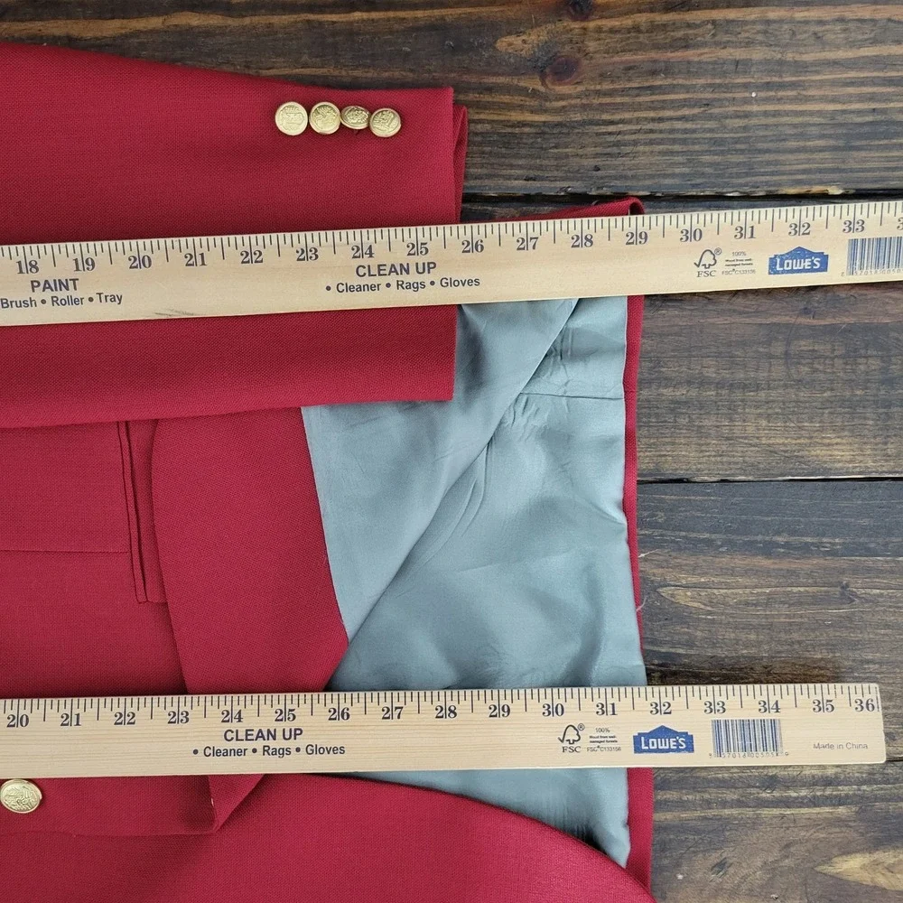 D.S.STUART Men's Sport Coat Blazer Two‎ Button Red Polyester Wool Size 40L NEW